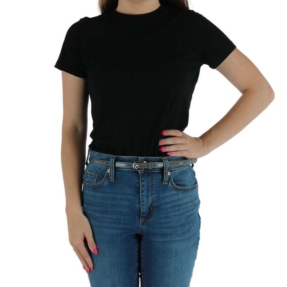 CTM Women's Skinny 1/2 Inch Dress Belt - Picture 3 of 4